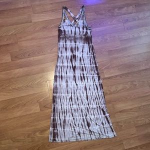 Design History Brown Tie-Dye Maxi Dress size L